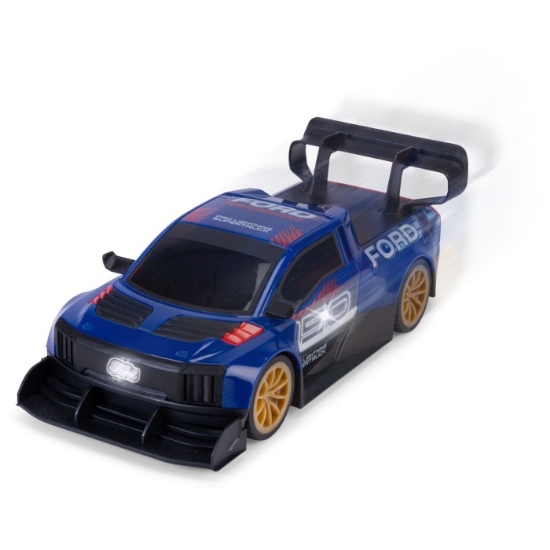 Imagine DICKIE TOYS PULL BACK MOTORSPORTS MASINA FORD F 150 LIGHTNING SUPERTRUCK CU LUMINI SI SUNETE 28CM