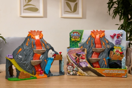 Imagine PATRULA CATELUSILOR FILMUL CU DINOZAURI SET SUPER EXPLOZIE DE LAVA 