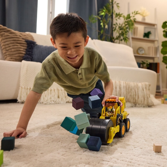 Imagine PATRULA CATELUSILOR RUBBLE SI ECHIPA VEHICUL BULDOZER CU MOTOR DUBLU