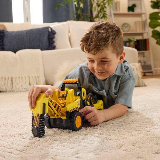 Imagine PATRULA CATELUSILOR RUBBLE SI ECHIPA VEHICUL BULDOZER CU MOTOR DUBLU