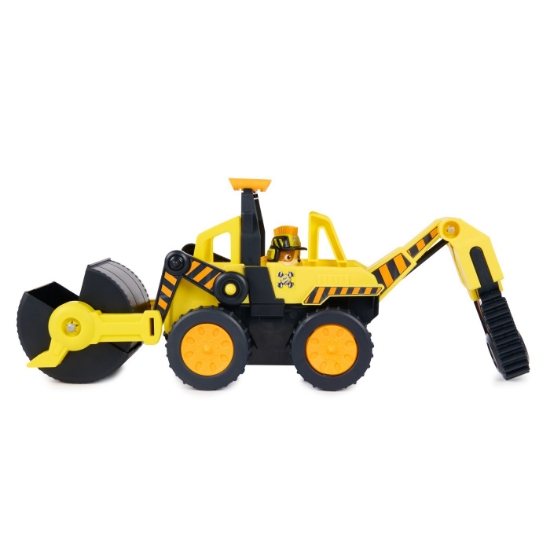 Imagine PATRULA CATELUSILOR RUBBLE SI ECHIPA VEHICUL BULDOZER CU MOTOR DUBLU