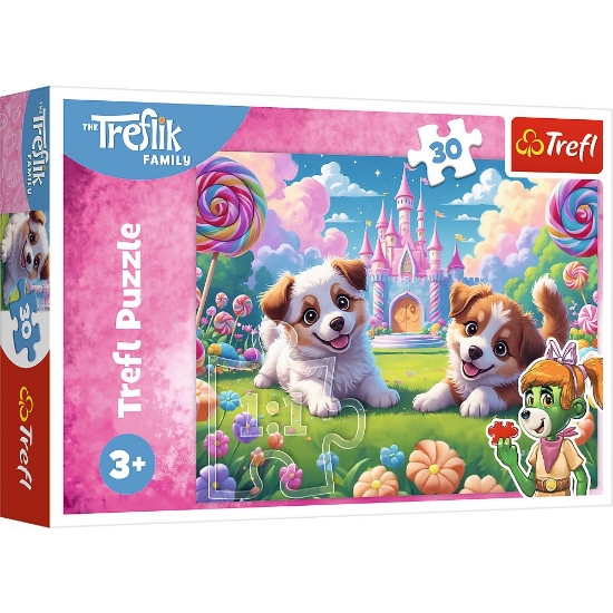 Imagine PUZZLE TREFL 30 FAMILIA TREFLIK O LUME PLINA DE ZAMBETE
