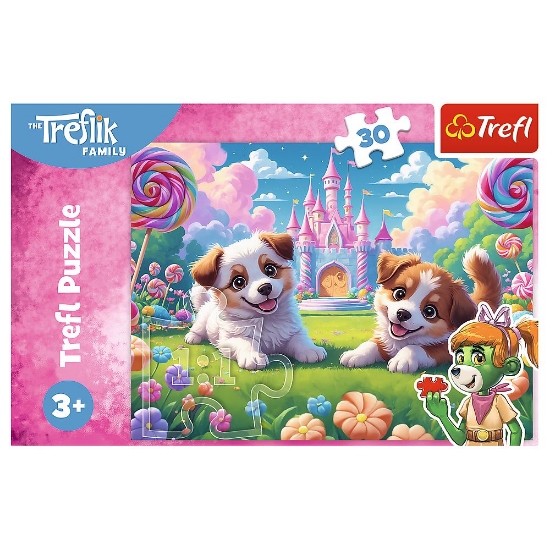 Imagine PUZZLE TREFL 30 FAMILIA TREFLIK O LUME PLINA DE ZAMBETE