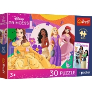 Imagine PUZZLE TREFL 30 PREMIUM PLUS KIDS DISNEY PRINCESS PRINTESE SI PRIETENIE PLUS POSTER 