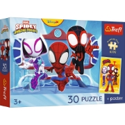Imagine PUZZLE TREFL 30 PREMIUM PLUS KIDS SPIDEY IN ACTIUNE PLUS POSTER 