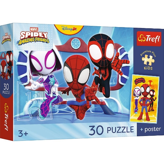 Imagine PUZZLE TREFL 30 PREMIUM PLUS KIDS SPIDEY IN ACTIUNE PLUS POSTER 