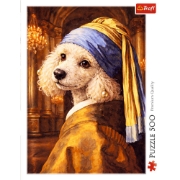 Imagine PUZZLE TREFL 500 PUDEL CU O PERLA 
