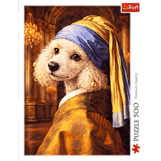 Imagine PUZZLE TREFL 500 PUDEL CU O PERLA 