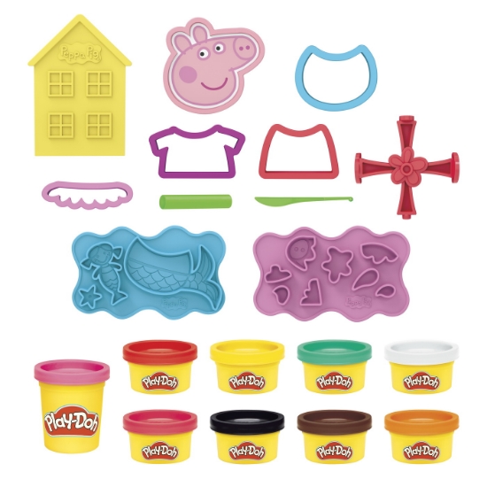 Imagine PLAY-DOH SET PEPPA PIG PLASTILINA CU ACCESORII
