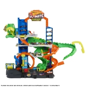 Imagine HOT WHEELS CITY SET DE JOACA GARAJ T REX SUPREM CU 2 MASINUTE INCLUSE 