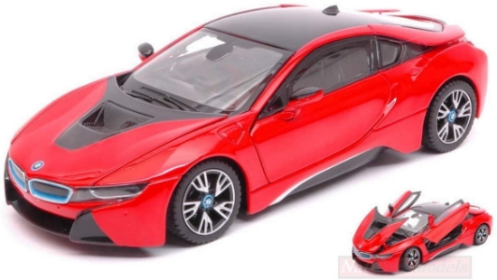 Imagine MASINUTA METALICA BMW I8 ROSU SCARA 1 LA 24