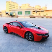 Imagine MASINUTA METALICA BMW I8 ROSU SCARA 1 LA 24