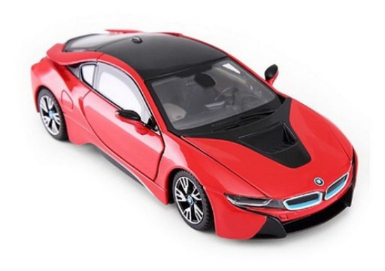 Imagine MASINUTA METALICA BMW I8 ROSU SCARA 1 LA 24