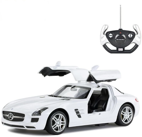 Imagine MASINA CU TELECOMANDA MERCEDES-BENZ SLS ALB SCARA 1 LA 14
