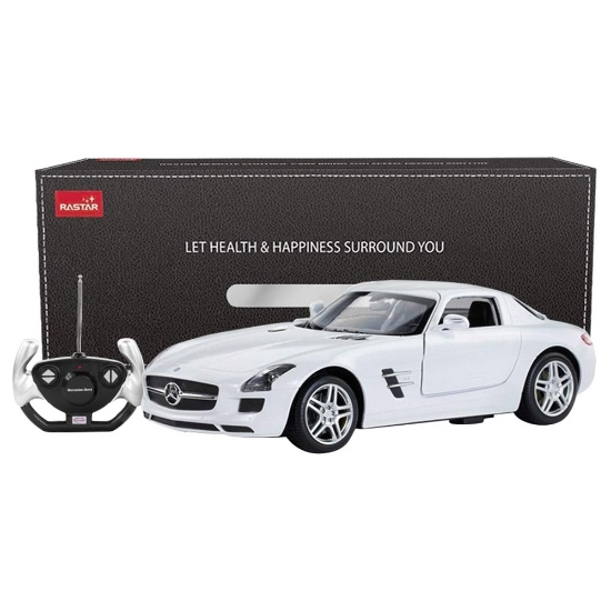Imagine MASINA CU TELECOMANDA MERCEDES-BENZ SLS ALB SCARA 1 LA 14