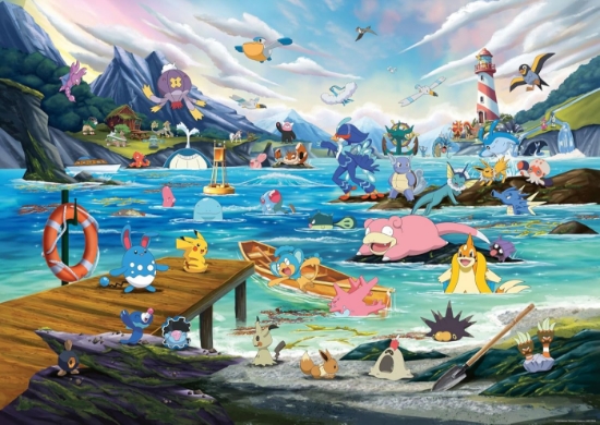 Imagine PUZZLE POKEMON VAPOREON SI MAREA CALDA 1000
