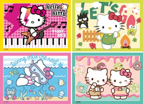 Imagine PUZZLE HELLO KITTY BUMPER PACK 4X100