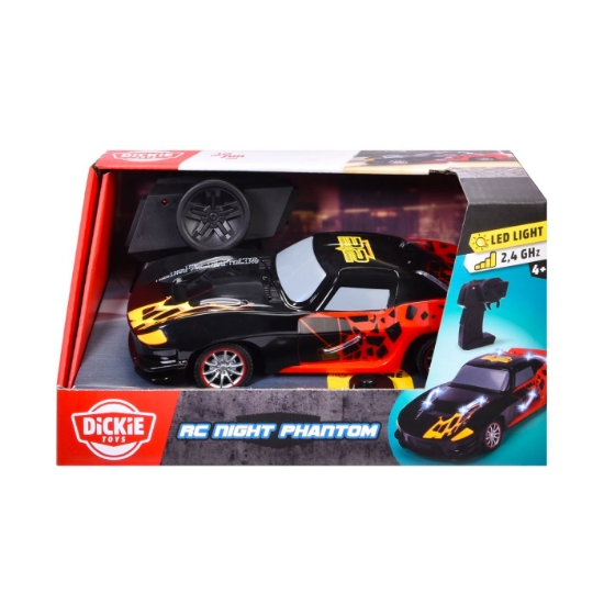 Imagine DICKIE TOYS MASINUTA NIGHT PHANTOM RC CU TELECOMANDA 2.4GHz SCARA 1 LA 18