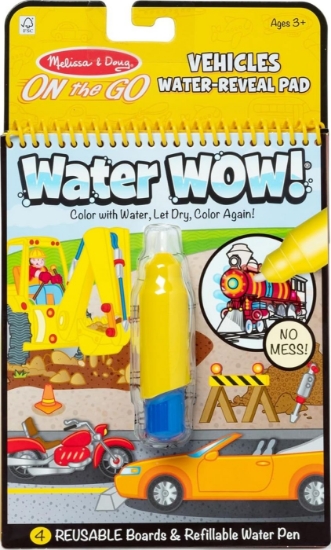 Imagine MELISSA AND DOUG WATER WOW CARTE DE COLORAT VEHICULE CU APA 