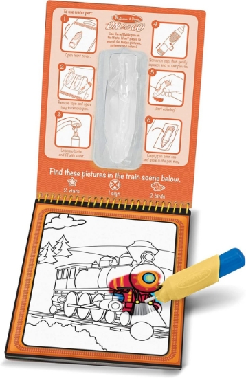 Imagine MELISSA AND DOUG WATER WOW CARTE DE COLORAT VEHICULE CU APA 