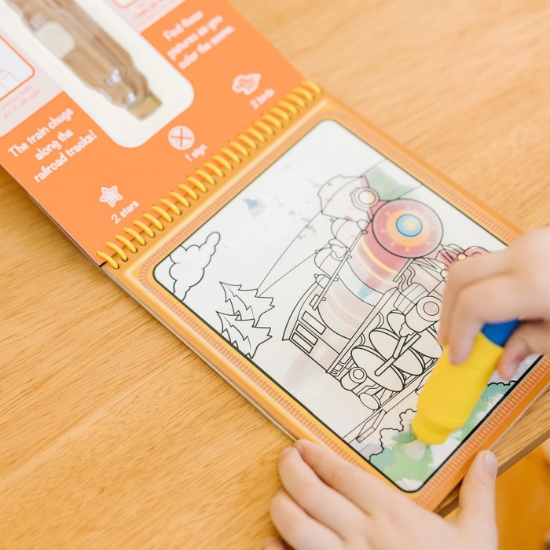 Imagine MELISSA AND DOUG WATER WOW CARTE DE COLORAT VEHICULE CU APA 