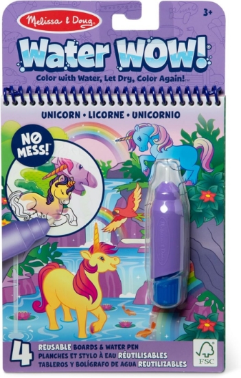 Imagine MELISSA AND DOUG WATER WOW CARTE DE COLORAT UNICORNI CU APA 