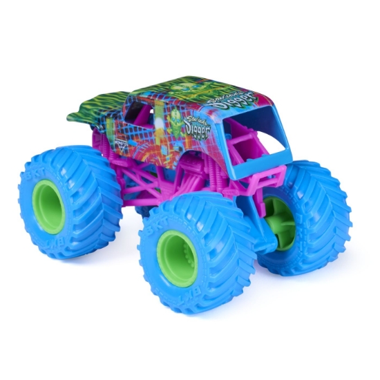 Imagine MONSTER JAM CYBERFLARE MASINUTA METALICA SON UVA DIGGER SCARA 1 LA 64