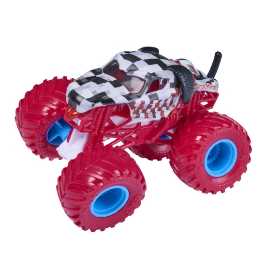 Imagine MONSTER JAM PIXEL PUNKS MASINUTA METALICA MONSTER MUTT DALMATIAN SCARA 1 LA 64