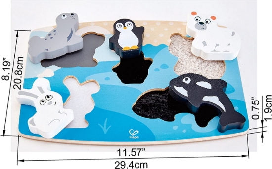 Imagine HAPE PUZZLE TACTIL - ANIMALELE POLARE