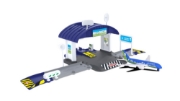 Imagine MAJORETTE CREATIX AEROPORT CU HANGAR SI AVION