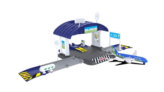 Imagine MAJORETTE CREATIX AEROPORT CU HANGAR SI AVION