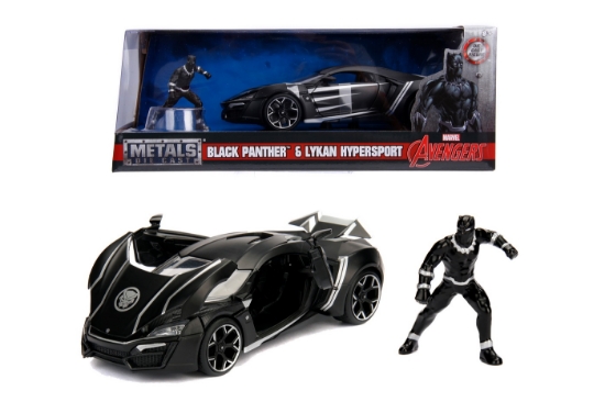 Imagine MASINUTA MARVEL AVENGERS LYKAN HYPERSPORT BLACK PANTHER SCARA 1 LA 24
