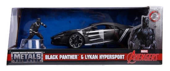 Imagine MASINUTA MARVEL AVENGERS LYKAN HYPERSPORT BLACK PANTHER SCARA 1 LA 24