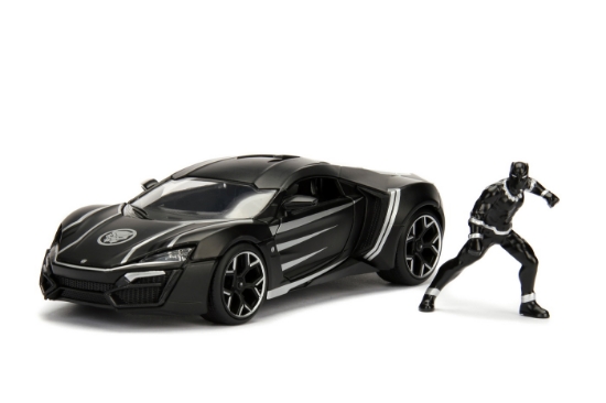 Imagine MASINUTA MARVEL AVENGERS LYKAN HYPERSPORT BLACK PANTHER SCARA 1 LA 24
