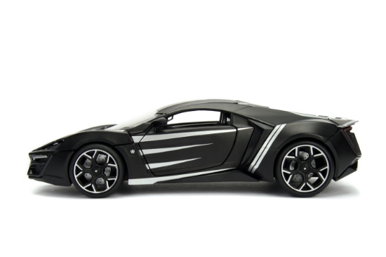 Imagine MASINUTA MARVEL AVENGERS LYKAN HYPERSPORT BLACK PANTHER SCARA 1 LA 24