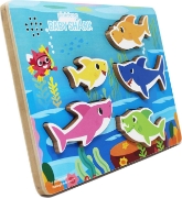 Imagine BABY SHARK PUZZLE DIN LEMN MUZICAL 5 PIESE