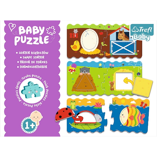Imagine PUZZLE TREFL BABY CLASIC SORTEAZA FORMELE 12 PIESE
