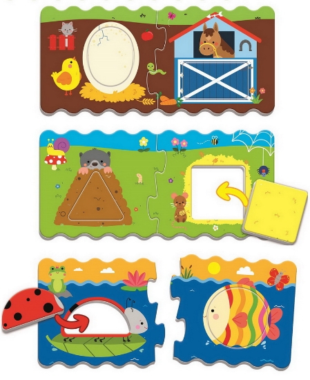 Imagine PUZZLE TREFL BABY CLASIC SORTEAZA FORMELE 12 PIESE