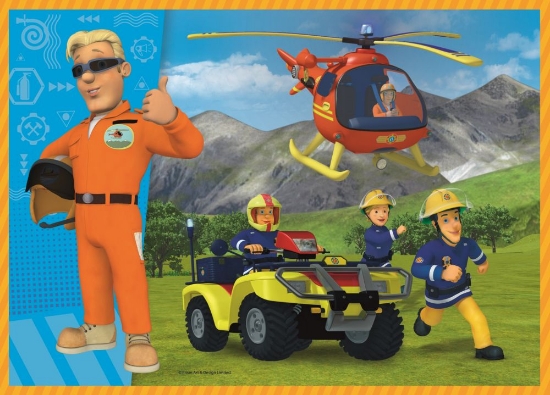Imagine PUZZLE TREFL 4IN1 POMPIERUL SAM IN ACTIUNE
