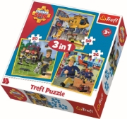 Imagine PUZZLE TREFL 3IN1 POMPIERUL SAM