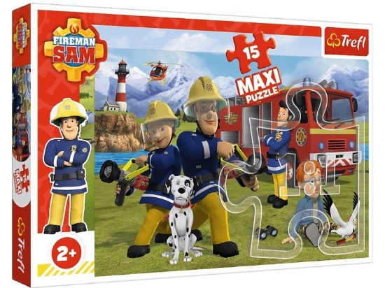 Imagine PUZZLE TREFL 15 MAXI POMPIERUL SAM IN ACTIUNE