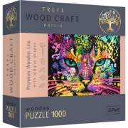 Imagine PUZZLE TREFL DIN LEMN 1000 PIESE PISICUTA COLORATA