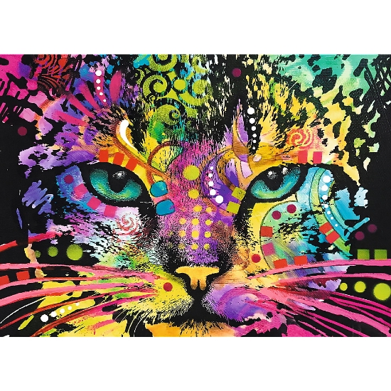 Imagine PUZZLE TREFL DIN LEMN 1000 PIESE PISICUTA COLORATA