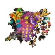 Imagine PUZZLE TREFL DIN LEMN 1000 PIESE PISICUTA COLORATA