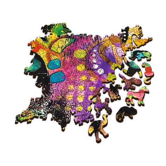 Imagine PUZZLE TREFL DIN LEMN 1000 PIESE PISICUTA COLORATA