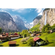 Imagine PUZZLE TREFL 3000 ORASUL LAUTERBRUNNEN ELVETIA