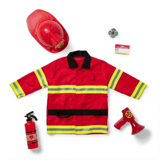 Imagine MELISSA AND DOUG COSTUM POMPIER